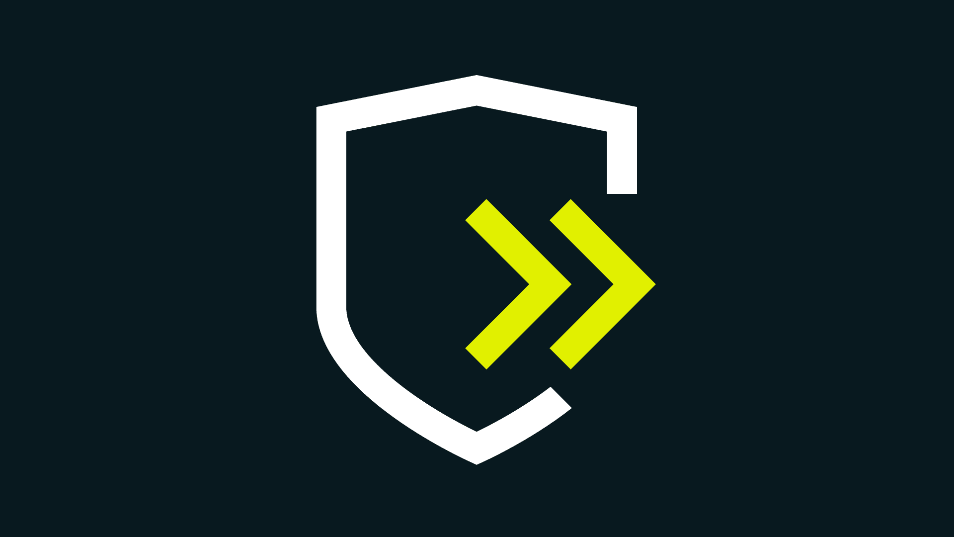 An icon showing the outlines of a protective shield and two arrows pointing towards the right, symbolizing proactive protection.